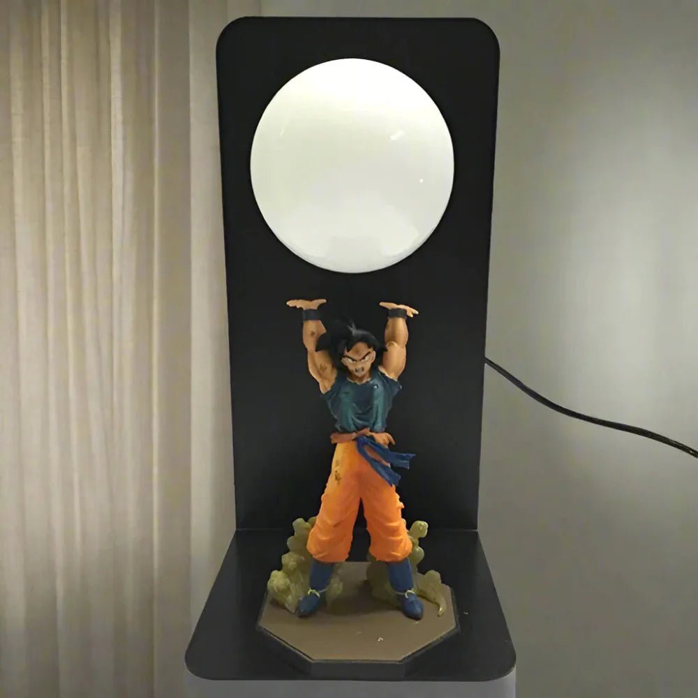 Lucento - Saiyan Power LED Lamp With Goku Figure Night Light - Nalani - UK Fashion Clothing and Decor