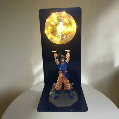 Lucento - Saiyan Power LED Lamp With Goku Figure Night Light - Nalani - UK Fashion Clothing and Decor