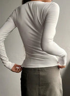 Luxe Rib Henley Top In Soft Sweater Yarn With Rib Stitch Details - Nalani - Fashion Clothing and Decor
