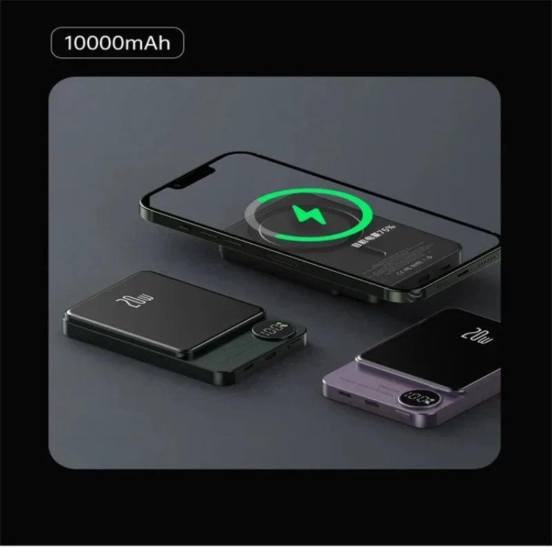 Magnetic Wireless Power Bank 10000mAh iPhone 15 14 13 12 - Nalani - UK Fashion Clothing and Decor