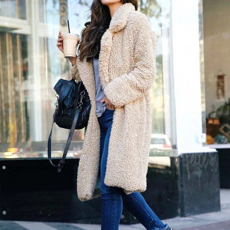 Malvioni | Warm Soft Long Teddy Winter Coat For Stylish Warmth - Nalani - UK Fashion Clothing and Decor