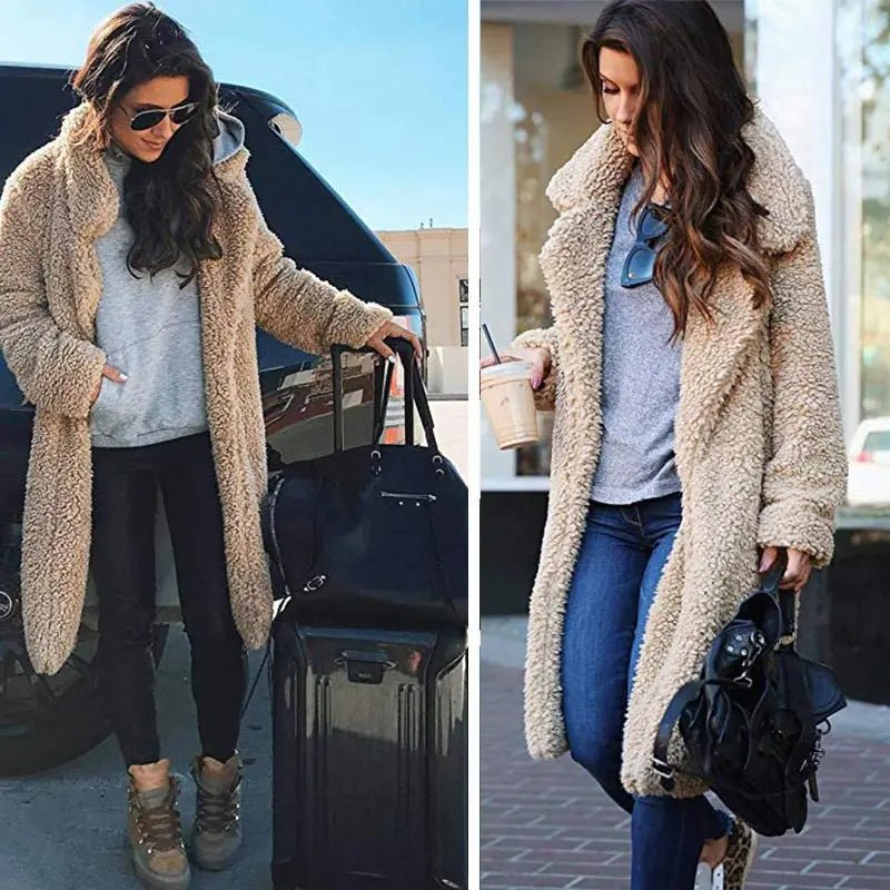 Malvioni | Warm Soft Long Teddy Winter Coat For Stylish Warmth - Nalani - UK Fashion Clothing and Decor