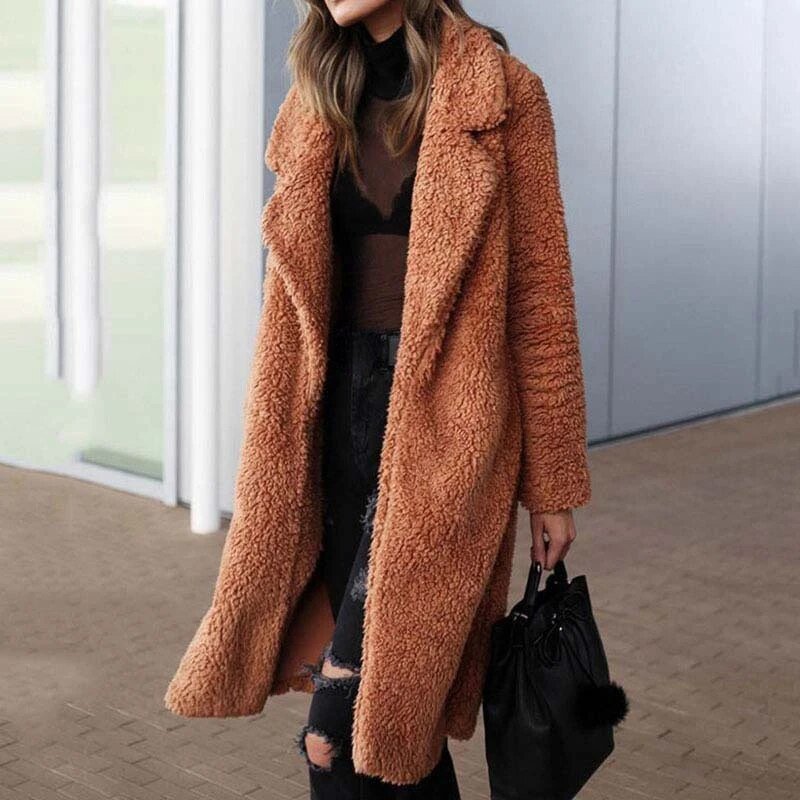 Malvioni | Warm Soft Long Teddy Winter Coat For Stylish Warmth - Nalani - UK Fashion Clothing and Decor