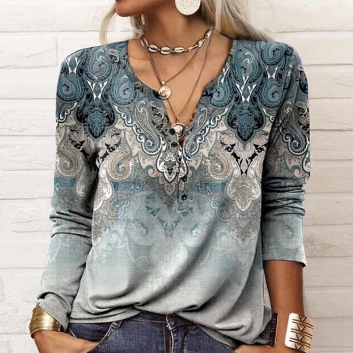 Mareva | Women's Modern Blouse | Long Sleeve - Nalani - Fashion Clothing and Decor