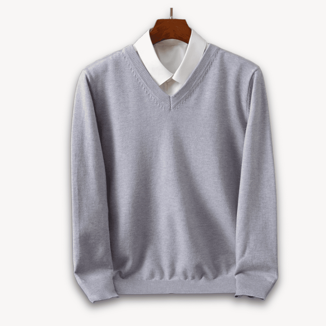 Men V Neck Sweater Slim Fit Lightweight Formal Casual - Nalani - UK Fashion Clothing and Decor