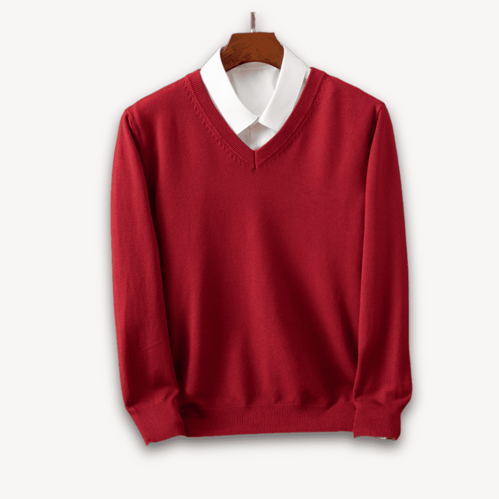Men V Neck Sweater Slim Fit Lightweight Formal Casual - Nalani - UK Fashion Clothing and Decor