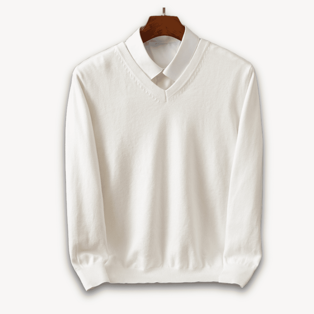 Men V Neck Sweater Slim Fit Lightweight Formal Casual - Nalani - UK Fashion Clothing and Decor