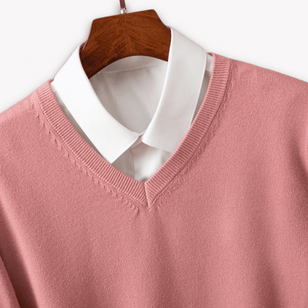 Men V Neck Sweater Slim Fit Lightweight Formal Casual - Nalani - UK Fashion Clothing and Decor