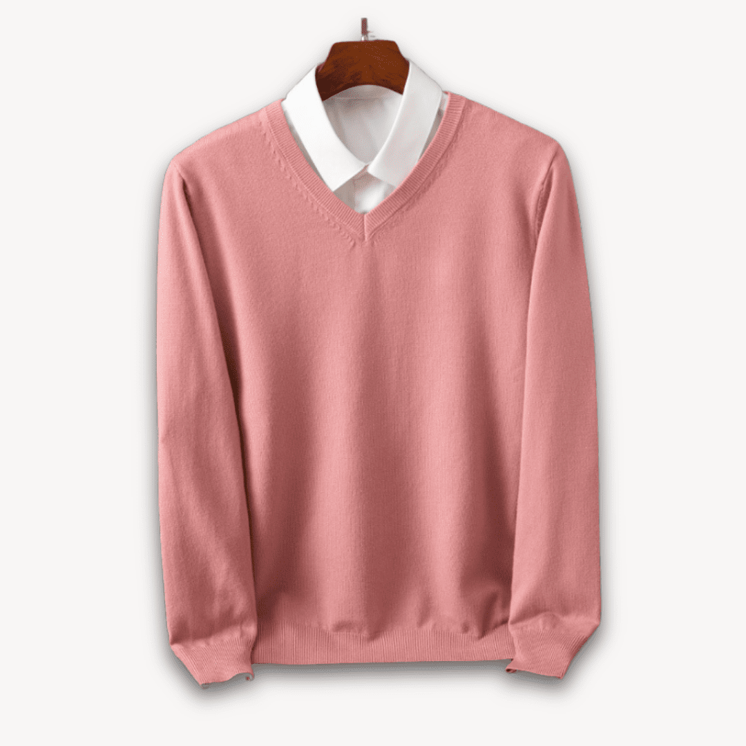 Men V Neck Sweater Slim Fit Lightweight Formal Casual - Nalani - UK Fashion Clothing and Decor