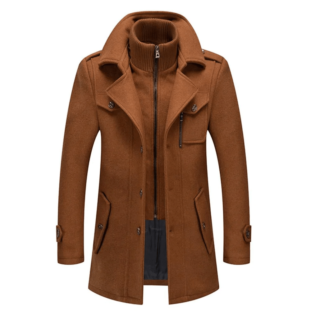 Men's 2 - Piece Layered Jacket With Zip - In Insert For Warmth - Nalani - Fashion Clothing and Decor