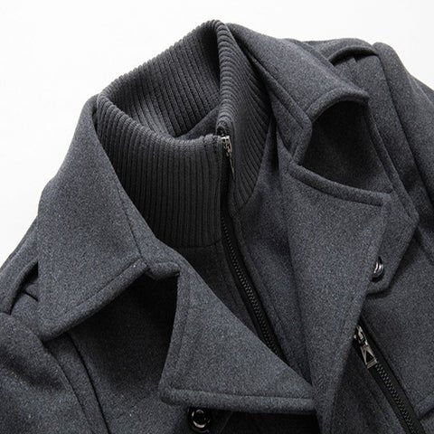 Men's 2 - Piece Layered Jacket With Zip - In Insert For Warmth - Nalani - Fashion Clothing and Decor