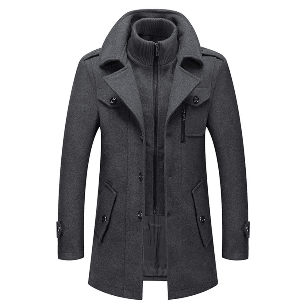 Men's 2 - Piece Layered Jacket With Zip - In Insert For Warmth - Nalani - Fashion Clothing and Decor