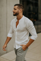 Men’s 3/4 Sleeve Casual Shirt – Relaxed Fit for Effortless Style - Nalani - Fashion Clothing and Decor