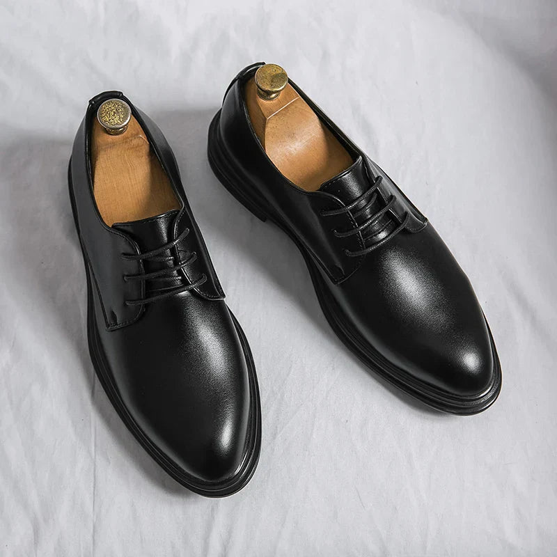 Men’s Black Patent Derby Dress Loafers – Formal Gloss Dress Foot Wear - Nalani - Fashion Clothing and Decor