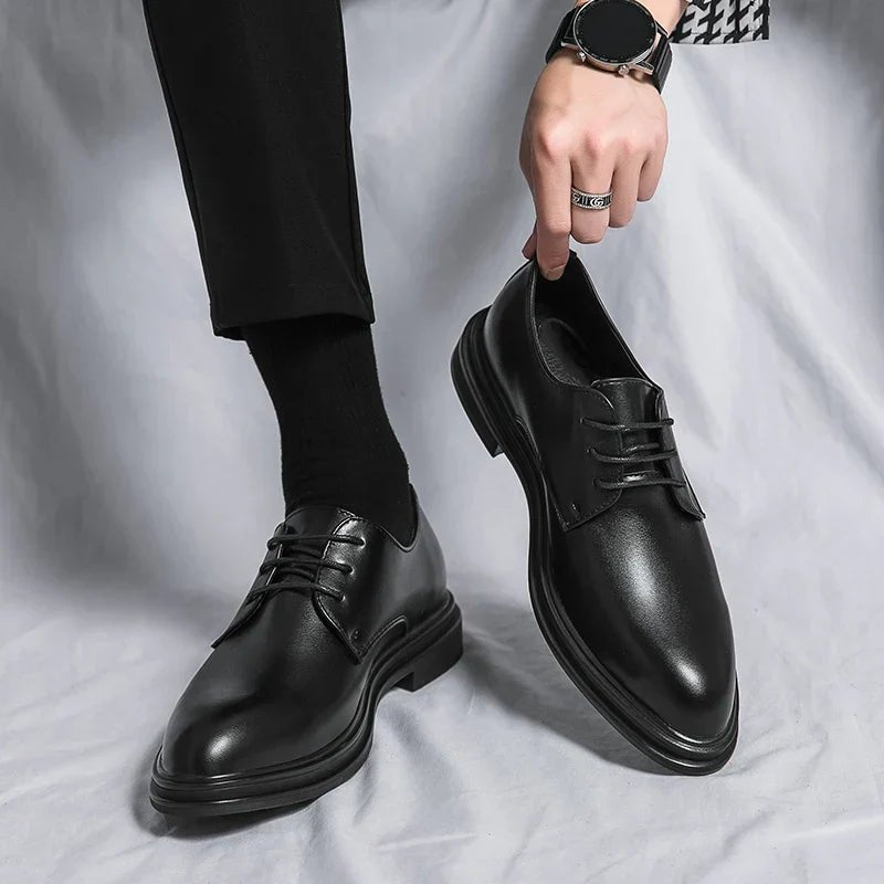 Men’s Black Patent Derby Dress Loafers – Formal Gloss Dress Foot Wear - Nalani - Fashion Clothing and Decor