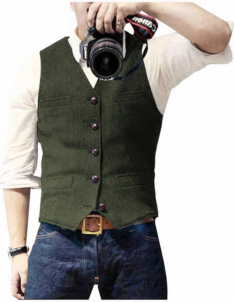 Men's Buttoned Vest With Timeless Style For Classic Outfits - Nalani - UK Fashion Clothing and Decor