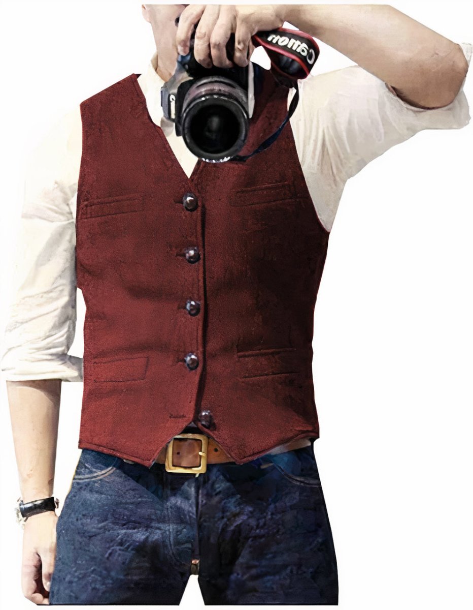 Men's Buttoned Vest With Timeless Style For Classic Outfits - Nalani - UK Fashion Clothing and Decor