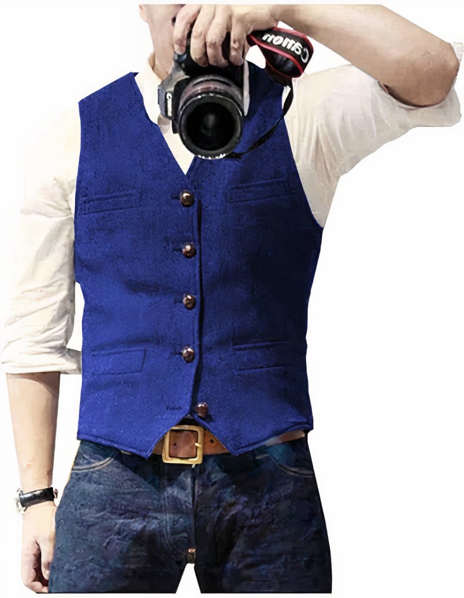 Men's Buttoned Vest With Timeless Style For Classic Outfits - Nalani - UK Fashion Clothing and Decor