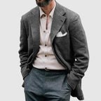 Men's Checkered Blazer Tailored Fit Notched Lapel Classic - Nalani - UK Fashion Clothing and Decor