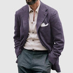 Men's Checkered Blazer Tailored Fit Notched Lapel Classic - Nalani - UK Fashion Clothing and Decor