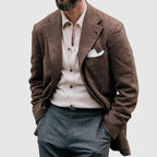 Men's Checkered Blazer Tailored Fit Notched Lapel Classic - Nalani - UK Fashion Clothing and Decor