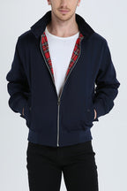 Men’s Classic Harrington Jacket - Lightweight Zip-Up Bomber Coat - Nalani - Fashion Clothing and Decor