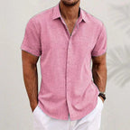 Men’s Classic Short Sleeve Summer Shirt – Spring, Summer Breathable - Nalani - Fashion Clothing and Decor