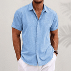 Men’s Classic Short Sleeve Summer Shirt – Spring, Summer Breathable - Nalani - Fashion Clothing and Decor