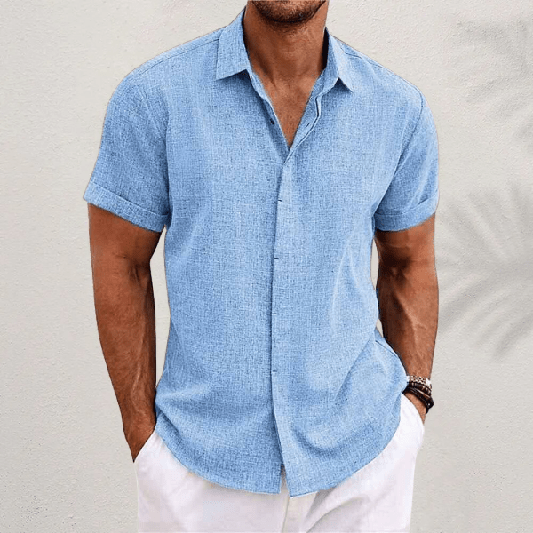 Men’s Classic Short Sleeve Summer Shirt – Spring, Summer Breathable - Nalani - Fashion Clothing and Decor