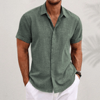 Men’s Classic Short Sleeve Summer Shirt – Spring, Summer Breathable - Nalani - Fashion Clothing and Decor