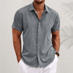 Men’s Classic Short Sleeve Summer Shirt – Spring, Summer Breathable - Nalani - Fashion Clothing and Decor