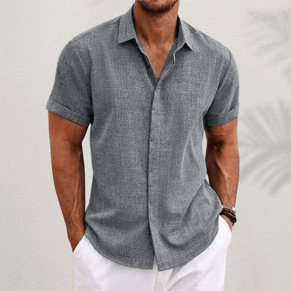 Men’s Classic Short Sleeve Summer Shirt – Spring, Summer Breathable - Nalani - Fashion Clothing and Decor