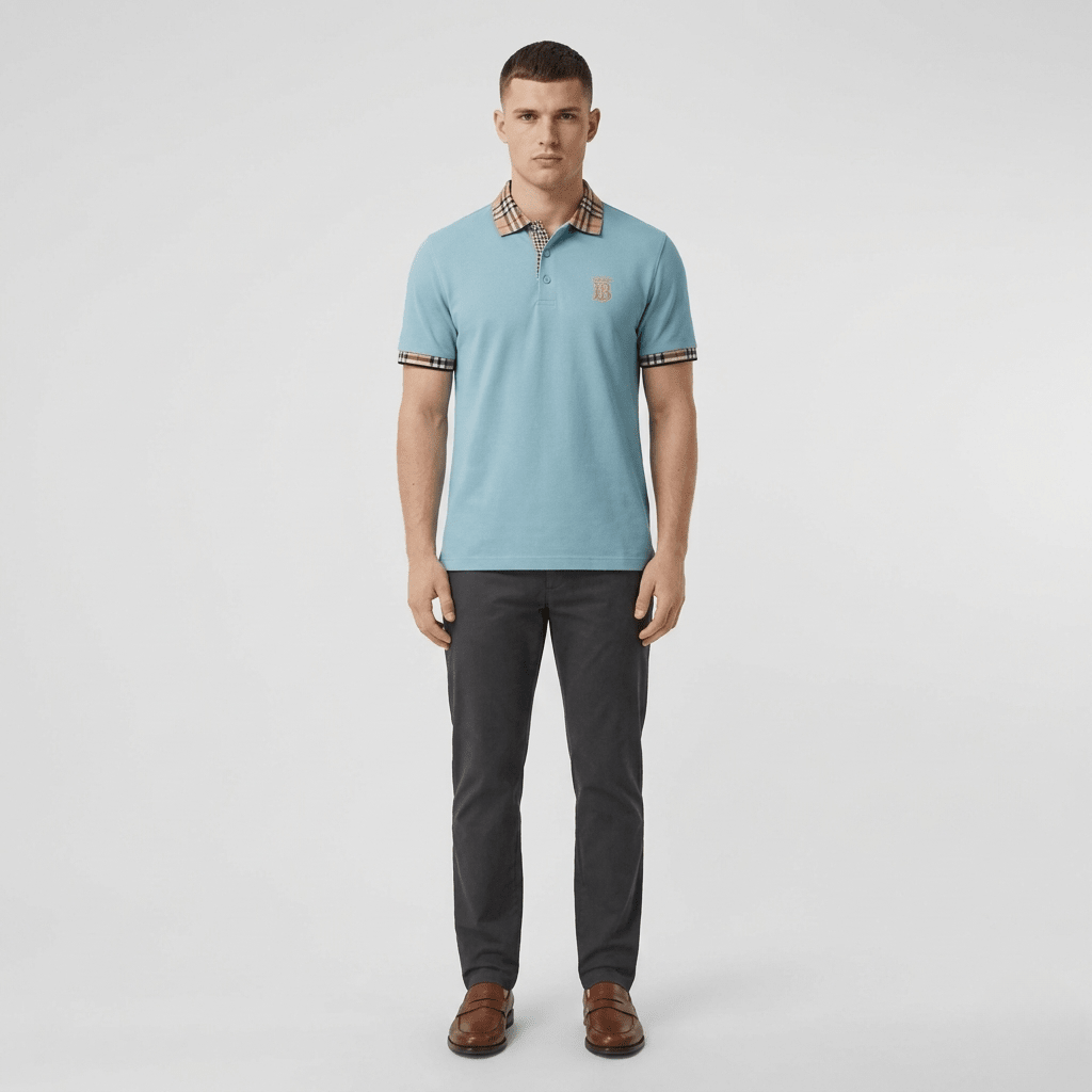 Men's Cotton Polo Shirt Short Sleeve Classic Collar Breathable - Nalani - UK and AUS Fashion Clothing and Decor