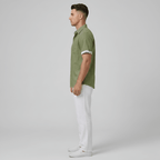 Men's Cotton Short Sleeve Button Front Shirt for Summer Casual - Nalani - UK and AUS Fashion Clothing and Decor