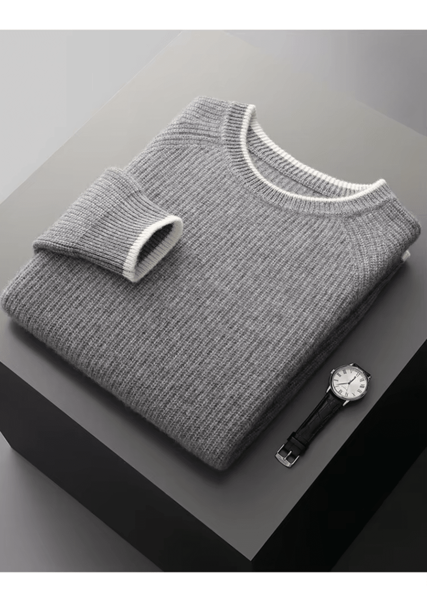 Men's Crew Neck Knitted Sweater For All Season Smart Casual - Nalani - UK Fashion Clothing and Decor
