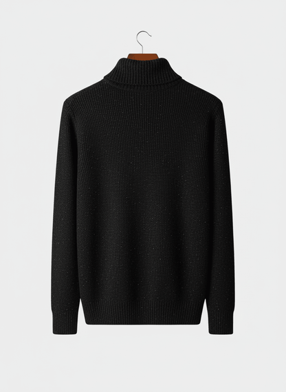 Mens Half Zip Cable Knit Sweater With Fold Collar All Season Casual Layer - Nalani - UK Fashion Clothing and Decor