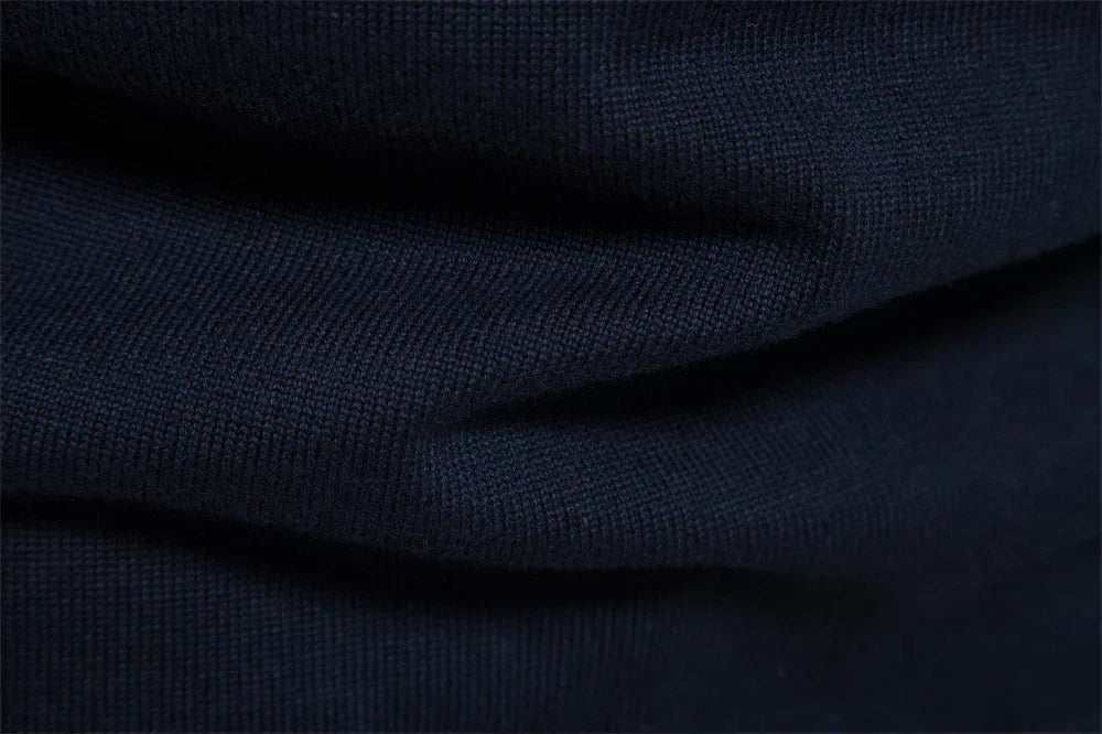 Mens Half Zip Knitted Sweater With Bold Stripes For Autumn Winter - Nalani - UK Fashion Clothing and Decor
