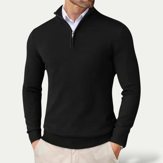 Men's Half Zip Pullover Long Sleeves All Season Smart Casual - Nalani - UK Fashion Clothing and Decor