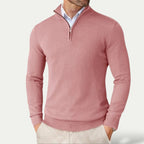 Mens Half Zip Pullover Sweater For Casual Long Sleeve Comfort - Nalani - UK Fashion Clothing and Decor
