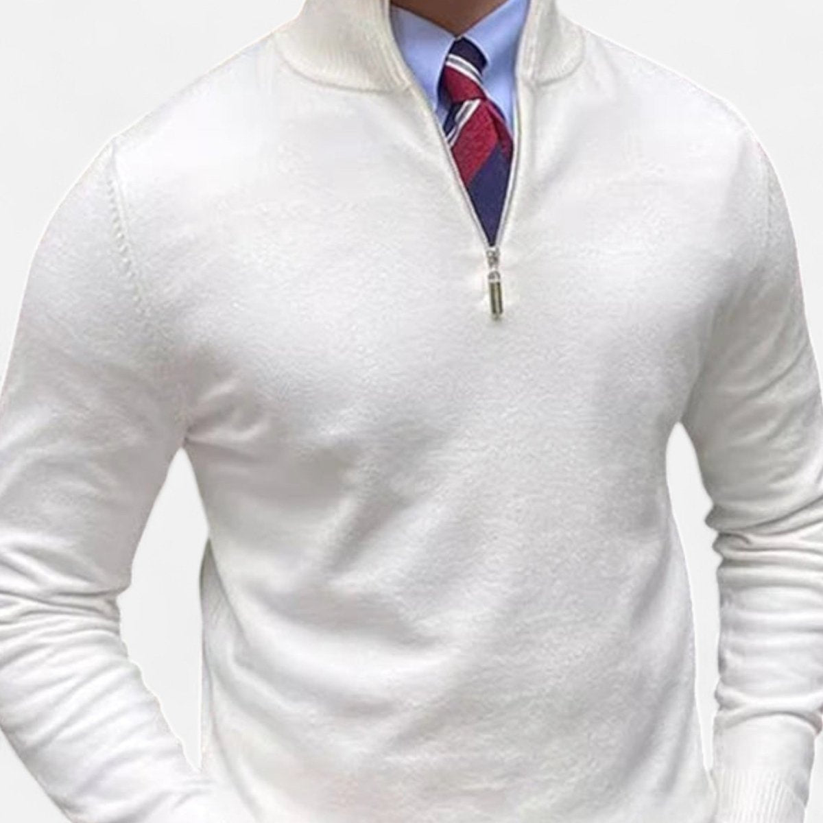 Mens Half Zip Sweater Classic Tailored Knit Smart Casual Layer - Nalani - UK Fashion Clothing and Decor