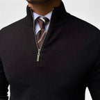 Mens Half Zip Sweater Classic Tailored Knit Smart Casual Layer - Nalani - UK Fashion Clothing and Decor