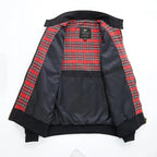 Mens Harrington Zip Front Jacket With Stand Collar Bomber Style - Nalani - UK Fashion Clothing and Decor