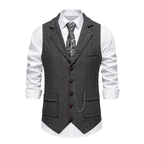 Men’s Herringbone Waistcoat – All-Season With Refined Tailoring - Nalani - Fashion Clothing and Decor