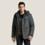 Men's Hooded Insulated Parka Jacket With Multi Pocket Design - Nalani - UK Fashion Clothing and Decor
