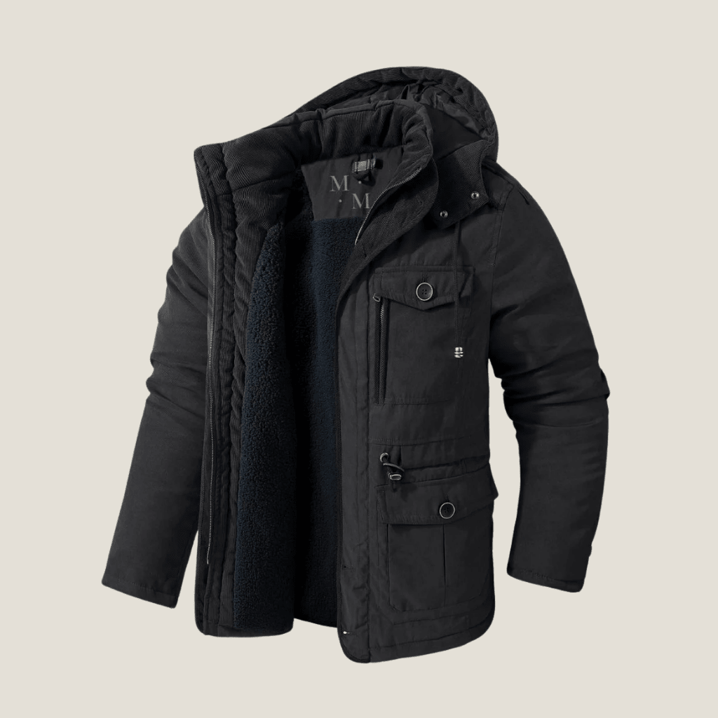 Men's Hooded Insulated Parka Jacket With Multi Pocket Design - Nalani - UK Fashion Clothing and Decor