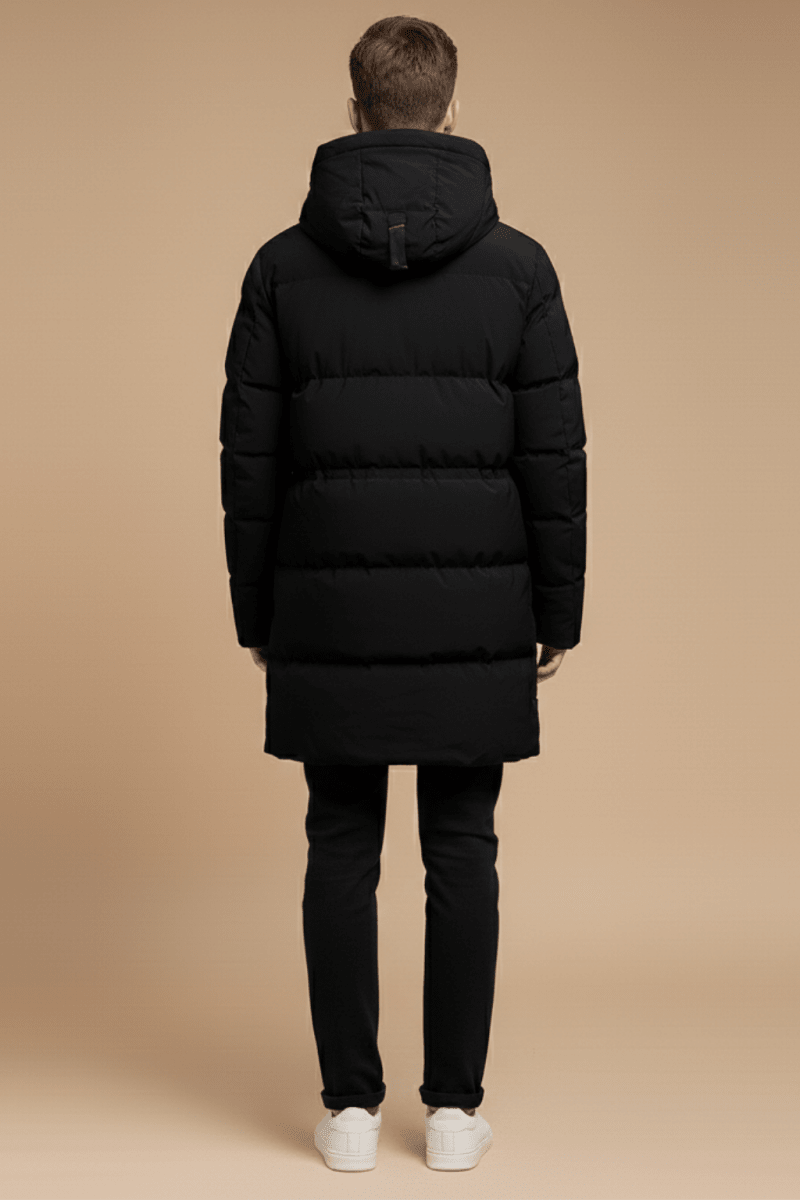 Men's Insulated Parka Jacket Longline Hooded Winter Coat Quilted - Nalani - UK Fashion Clothing and Decor