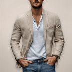 Men's Lightweight Linen Blazer Breathable Summer Style - Nalani - UK Fashion Clothing and Decor