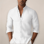 Men’s Linen Summer Shirt – Short Sleeve Casual Button-Up Breathable - Nalani - Fashion Clothing and Decor