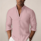 Men’s Linen Summer Shirt – Short Sleeve Casual Button-Up Breathable - Nalani - Fashion Clothing and Decor