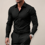 Men’s Long-Sleeve Shirt – Classic Notched Collar, Versatile Smart Style - Nalani - Fashion Clothing and Decor